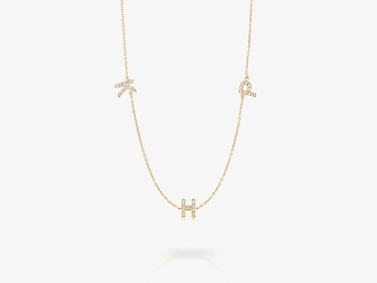 Triple on sale initial necklace