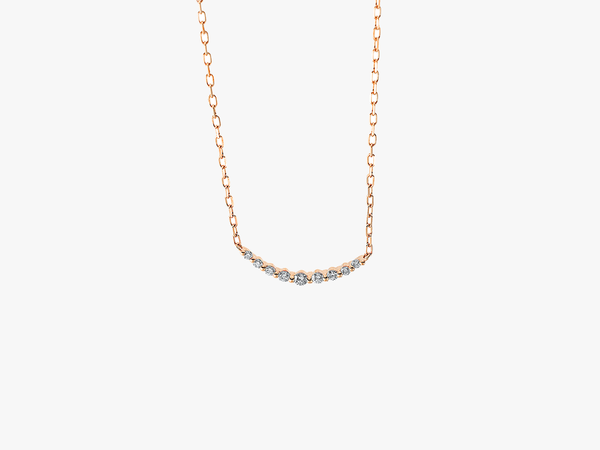 CELESTIAL ARC - fixierter Diamantbogen Halskette