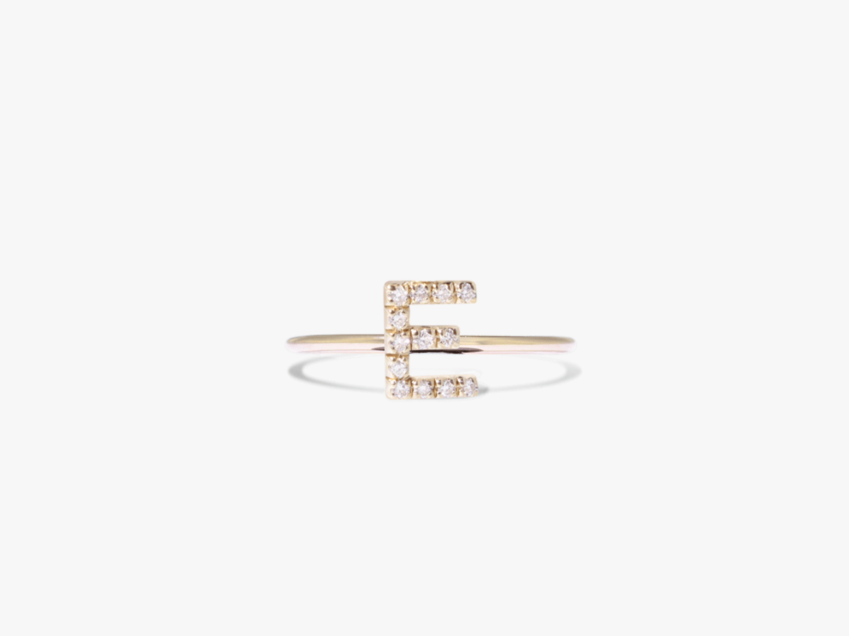 DIAMOND LETTERS RING