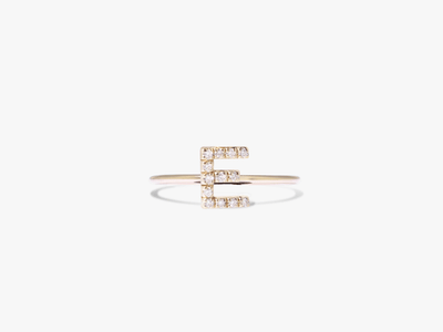 DIAMOND LETTERS RING
