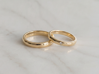 HERITAGE Ehering Set - Milgrain