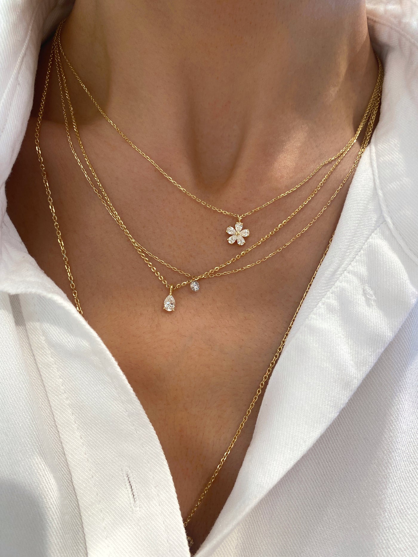 Flying Diamond Necklace