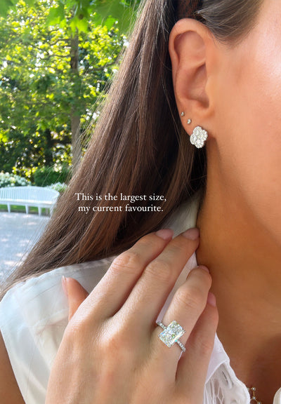 "Legacy of Elegance" - Grande boucle d'oreille en diamant d'inspiration vintage