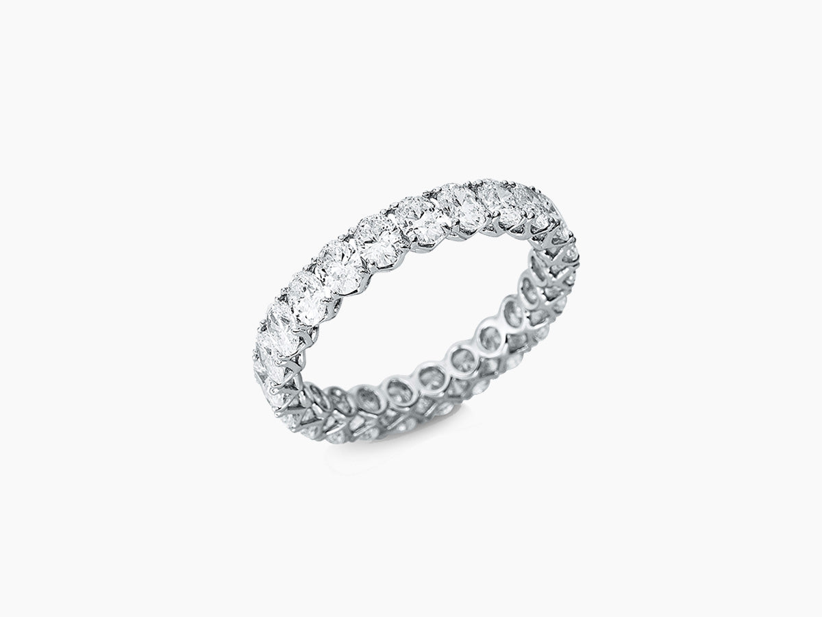 FLORENCE - Bague de mariage Eternity ovale coupée en diamant