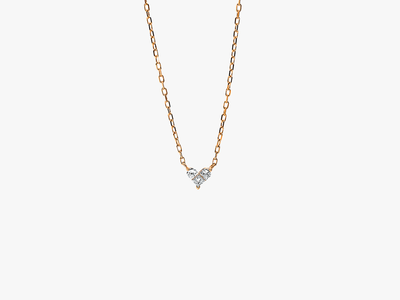PETITE LOVE Diamond Heart Necklace