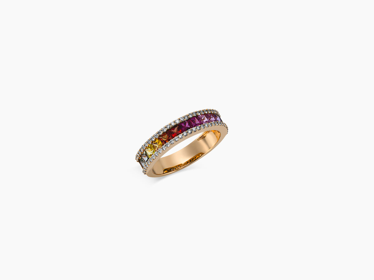 Rainbow Princess Saphir Ring