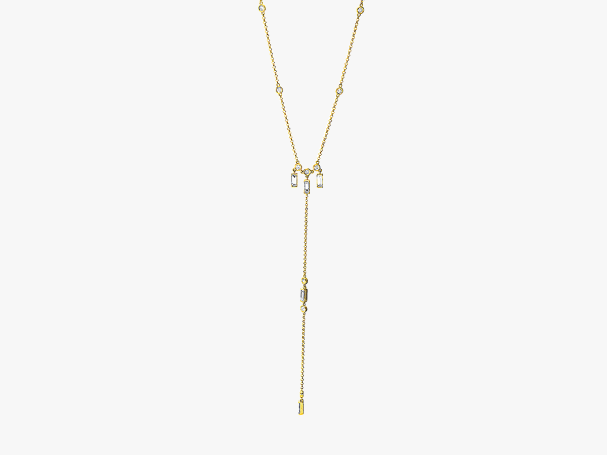 SIREN'S LURE Diamond Lariat Necklace