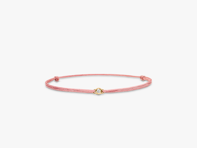 Solitaire diamond silk bracelet 