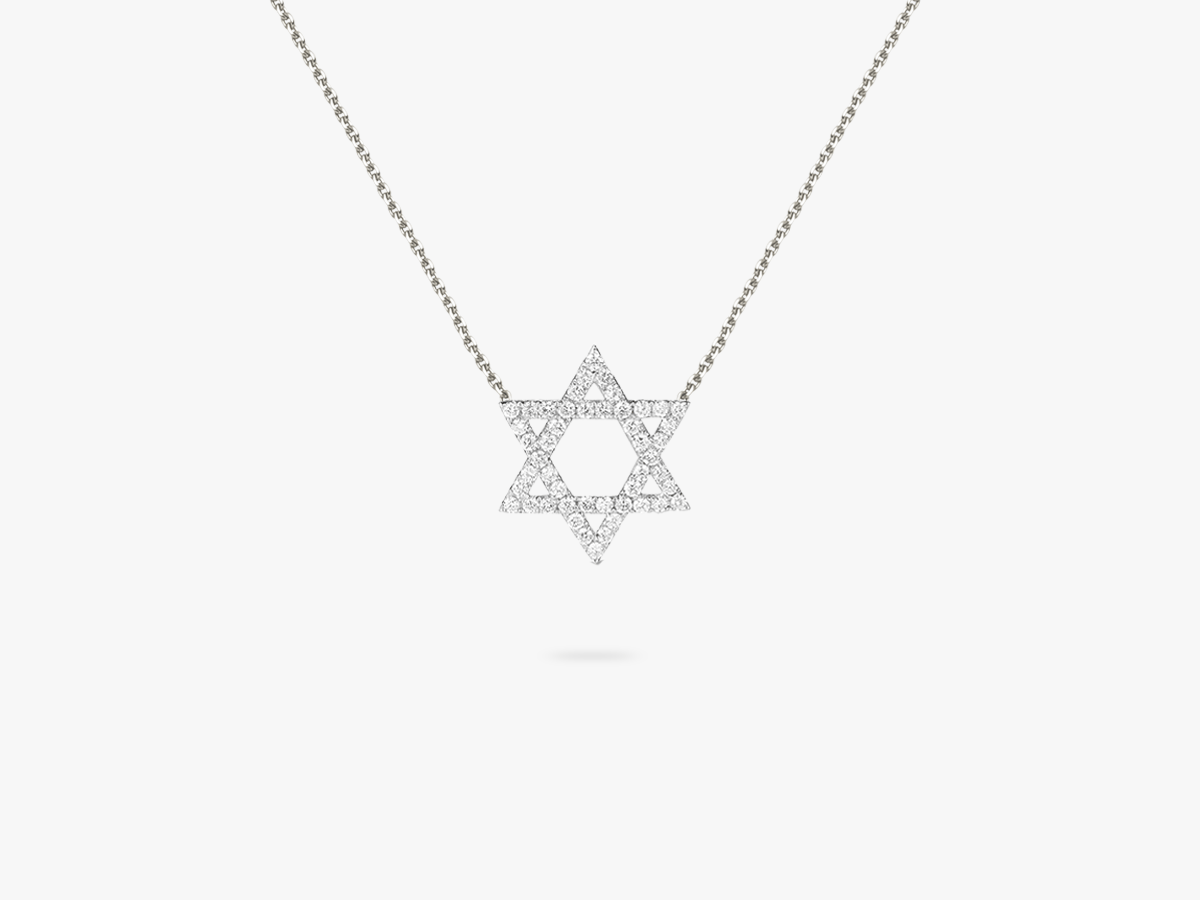 Star of David Diamond Necklace