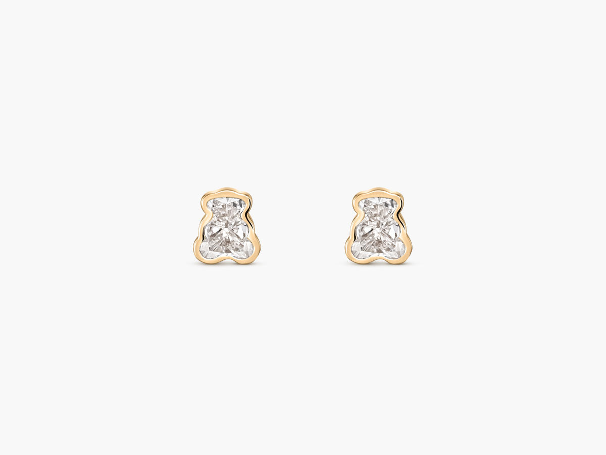 Teddy diamond stud earrings