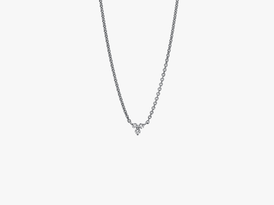 TINY TRIO TWINKLE - Ultra-Petite Diamond Necklace