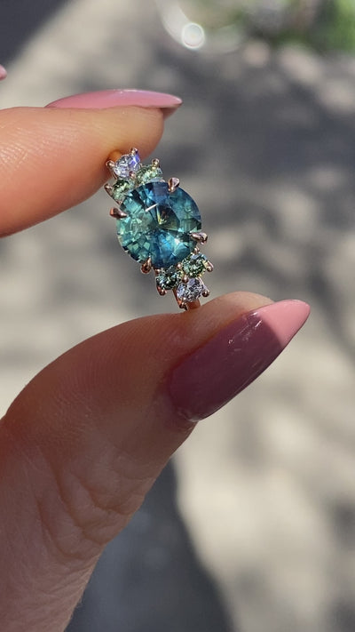 2.06 ct Mermaid Sapphire Ring