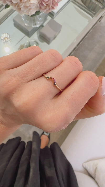 Mini Rainbow Arc Ring