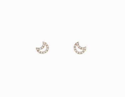 Diamant Lune Boucles d'oreilles