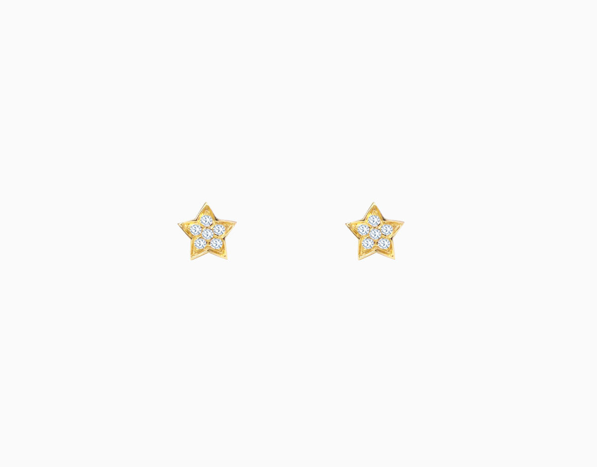Boucles d'oreilles étoile en diamant
