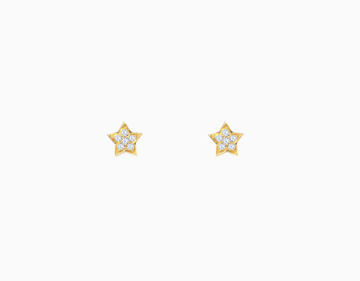 Boucles d'oreilles étoile en diamant