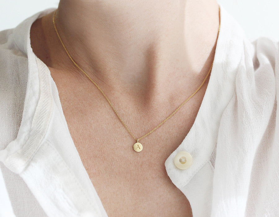 Tiny Disk Necklace