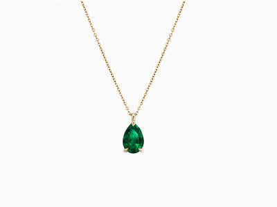 PURE - Pear Emerald Necklace