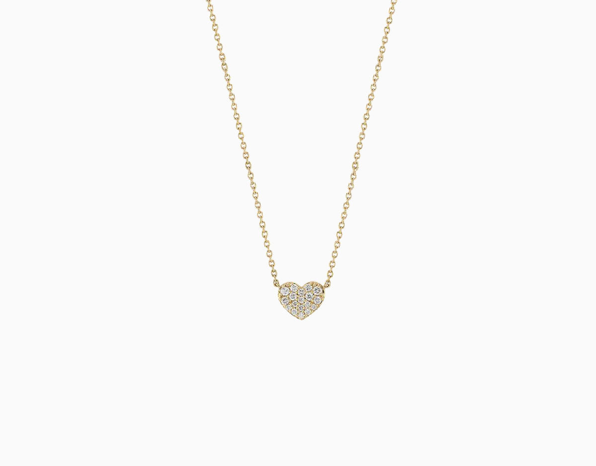 Petit diamond heart necklace