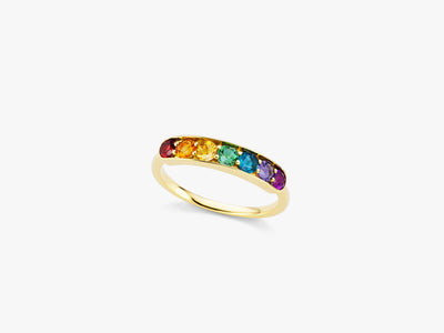 Large Demi Eternity Rainbow Ring