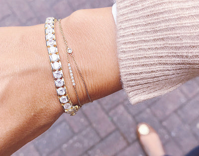 Solitaire diamond bracelet
