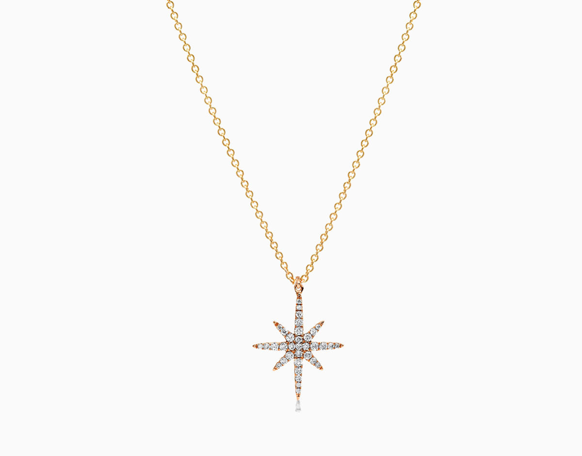 Starburst diamond necklace